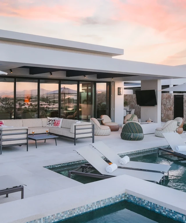 Tate Interiors Montana Interior Design Cabo Infinity Pool Exterior