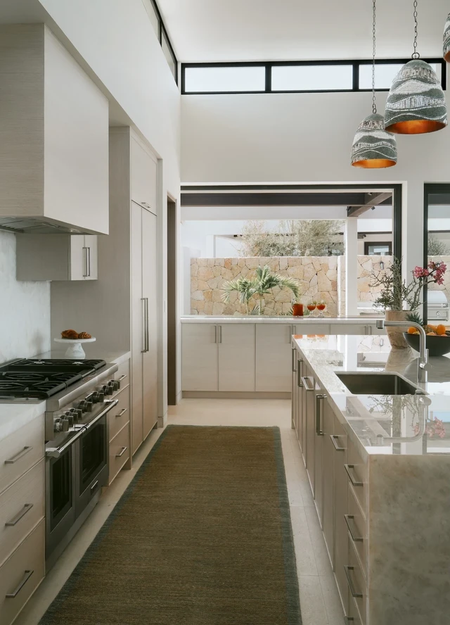 Tate Interiors Montana Interior Design Cabo Kitchen Range Counter View