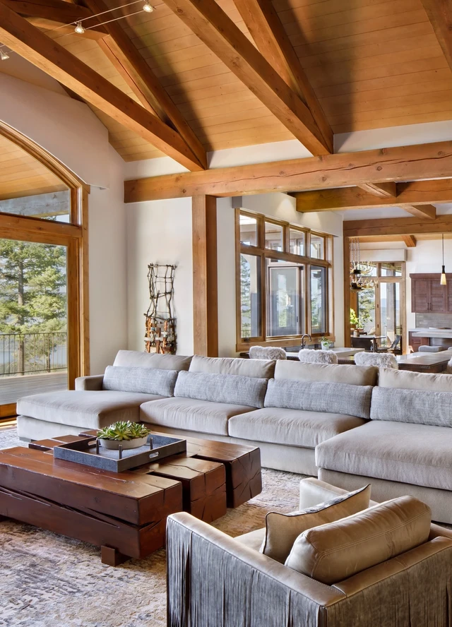 Tate Interiors Montana Interior Design Iron Horse Vacation Home Great Room